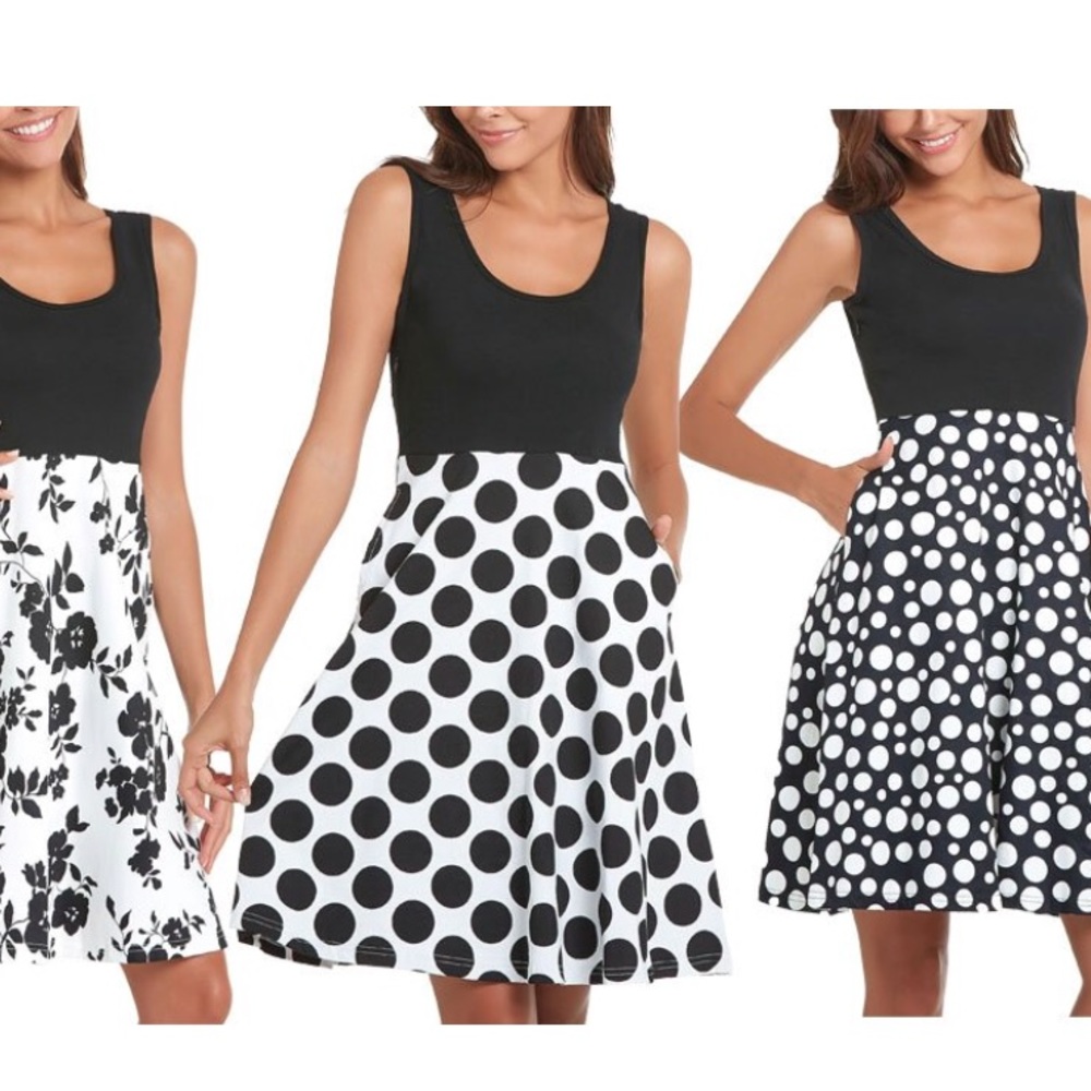 Floral Sleeveless V-Neck Casual  Dress